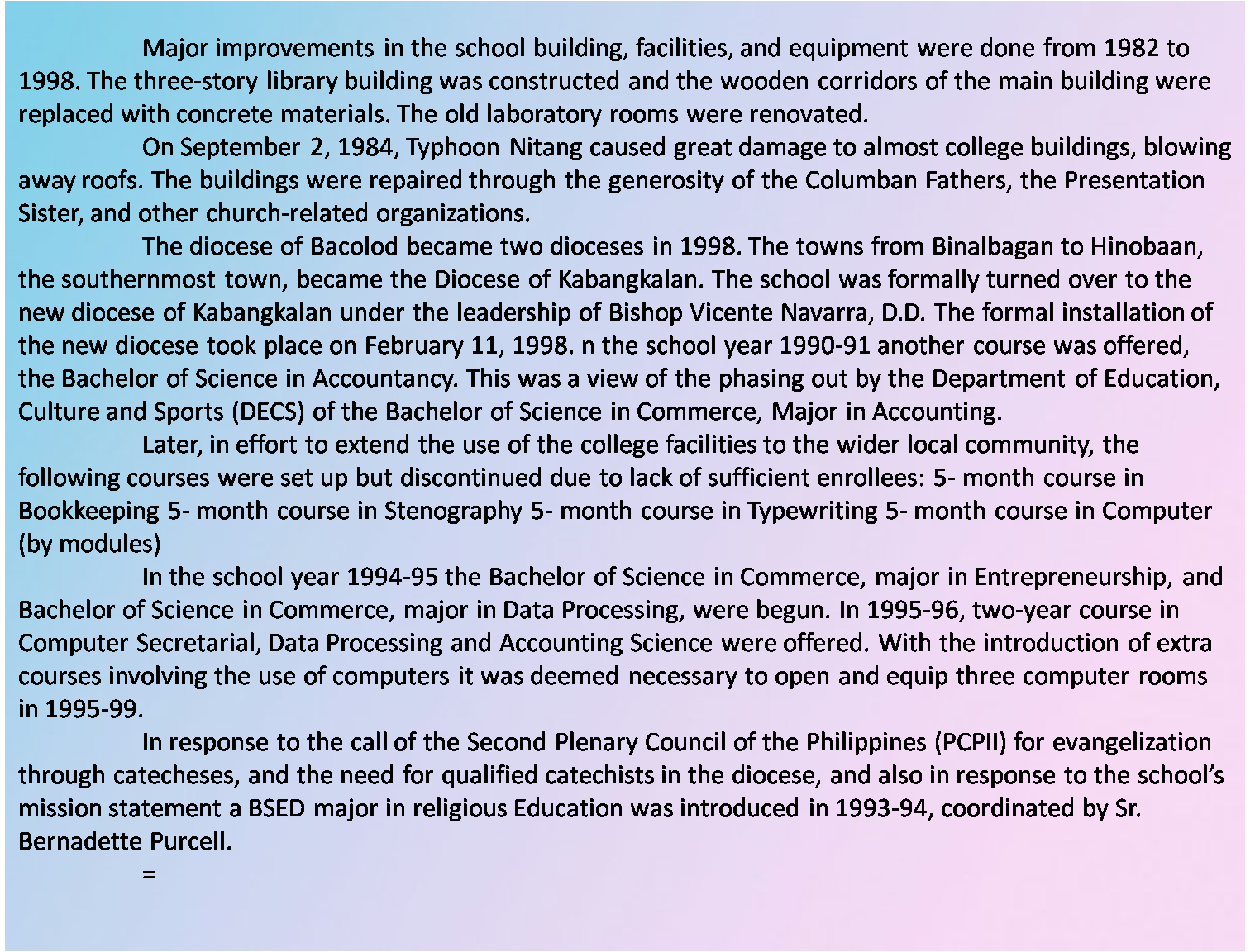 bcc elementary and college department page 2